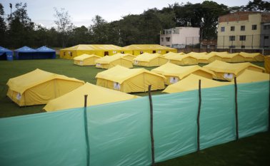 En el campamento fueron ubicados unos 400 venezolanos. Colprensa