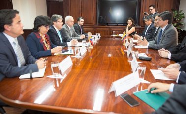 Los cancilleres se habían reunido en octubre pasado, para tratar la crisis migratoria venezolana.
Archivo / Cancillería de Ecuador