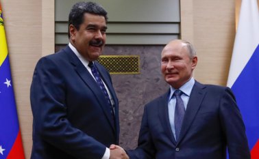 Nicolás Maduro y Vladimir Putin. AFP