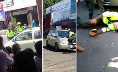 Cuando se adelantaba un operativo de control. Captura de video