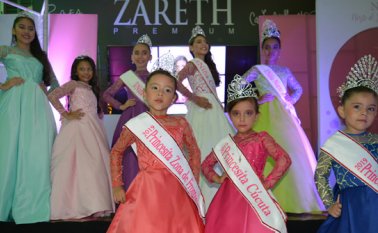 Alba Marina Ovalles Mina, Niña Norte de Santander; Andrea Valentina Maza Montes, Niña Cúcuta, Manuela Hernández Méndez, Niña Zona de Frontera; Danna Isabella Urbina Buitrago, Princesita Norte; Keileth Valeria Triana Villamizar, Princesita Cúcuta y María José Rangel Rangel, Princesita Zona de Frontera. Cortesía