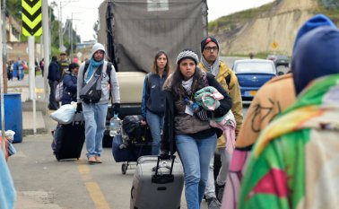 El éxodo de venezolanos que huyen de una situación económica desastrosa es considerado por la ONU como el desplazamiento de personas más masivo de la historia reciente de América Latina. AFP