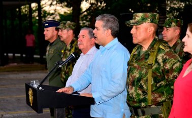 El presidente Iván Duque dio a conocer la información al término de un consejo de seguridad en Montería. Twitter