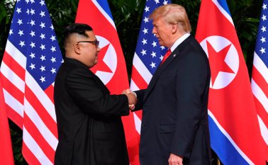 El presidente de Estados Unidos, Donald Trump, y el líder norcoreano Kim Jong-un. Archivo