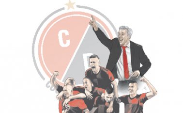 Lucas Pusineri devolvió la esperanza a la hinchada motilona. Ilustración de Alberto Soto