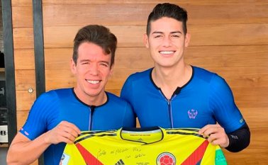 James Rodríguez y Rigoberto Urán. @rigobertouran