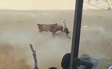 Entre los heridos en estas tradicionales actividades del pueblo hay varios menores de edad, con laceraciones en varias partes del cuerpo. Captura de video