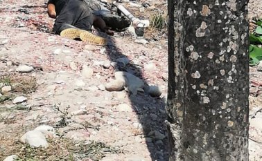 Los cadáveres de María Susana Reyes y Edinson Fabián Carrillo Contreras fueron hallados en esta trocha. Cortesía