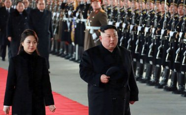 Kim Jong-un, está de visita en Pekín.
AFP