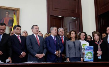 Aunque el presidente Iván Duque logró el año pasado un histórico pacto con los distintos partidos políticos, en torno a la Consulta Anticorrupción, este perdió peso, luego de que varios de los proyectos que se fijaron en conjunto terminaran hundidos en el Congreso. Archivo Colprensa