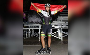 Andreina Carrero López, del club Estrellas en Línea comenzó el año entre las 10 mejores patinadores en la categoría juvenil modalidad fondo. Cortesía