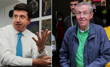 Diego Molano, precandidato del Centro Democrático, y Antonio navarro, precandidato de la Alianza Verde. Archivo