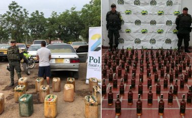 Las autoridades mantienen puestos de control para contrarrestar el flagelo de contrabando en las vías del departamento. Policía Nacional