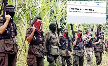 Se trata de las cuentas @ELN_Paz, @ELN_Voces y @ELN_RANPAL_COL. Archivo