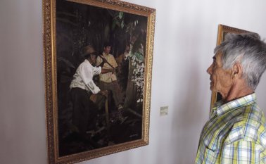 Nueve cuadros al óleo sobre madera. Cortesía / Cámara de Comercio