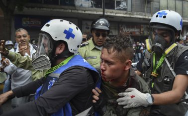 Las protestas estallaron el lunes. AFP