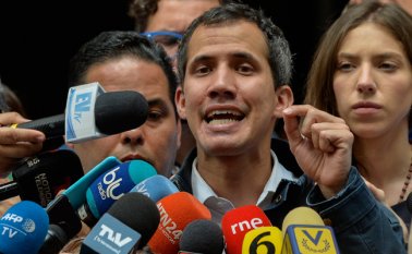 Guaidó hizo un llamado a una gran protesta nacional.
AFP