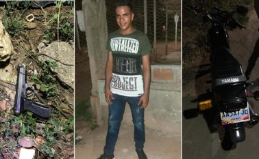 Un arma y una motocicleta venezolana serán analizadas por la Fiscalía, para esclarecer la muerte de José Luis Jaimes Ballesteros. Cortesía