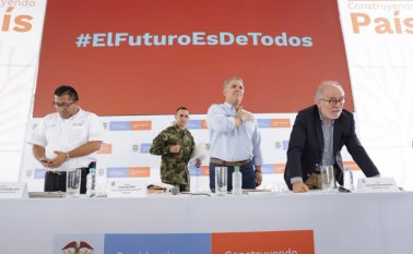 El presidente Iván Duque arribó a Manizales, Caldas, para presidir el ‘Taller Construyendo País’. Colprensa