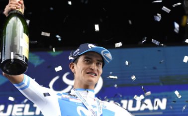 Anacona se coronó campeón con 35 segundos de ventaja sobre el francés Julian Alaphilippe. AFP