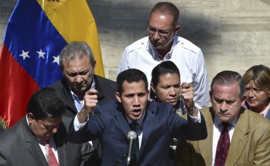 El sábado pasado Guaidó pidió a los soldados venezolanos que expulsen a la guerrilla colombiana Ejército de Liberación Nacional (Eln) de la frontera entre los dos países. AFP