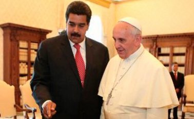 En la carta, Maduro dice que "está al servicio de Cristo". Archivo