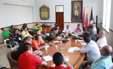 El Comité Técnico de Seguridad del Estadio General Santander se reunió este miércoles en la mañana.  Alcaldía de Cúcuta