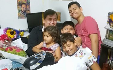 Luis Felipe Guzmán estuvo rodeado de su familia. Cortesía
