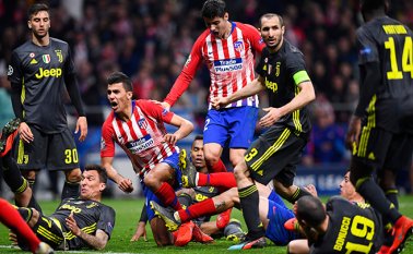 Atlético de Madrid sacó ventaja ante la Juventus y se adelanta en su objetivo de clasificar a los cuartos de final de la Liga de Campeones. AFP