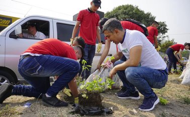 En la jornada sembraron 800 árboles de distintas especies. Cortesía