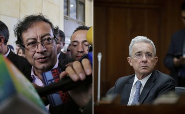 Gustavo Petro / Alvaro Uribe. Colprensa
