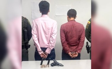 Los hombres quedaron a disposición de la Fiscalía. Policía