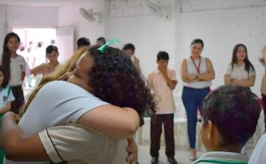 Abogados y sicólogos cucuteños adelantan una estrategia en los colegios de Cúcuta dirigida a brindar atención a los niños venezolanos. Cortesía