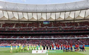 El estadio Wanda Metropolitano casi se llenó. Tomada de Twitter @Atleti
