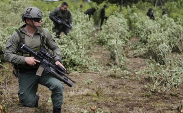 También resultó herido un civil del grupo manual de erradicación. Colprensa