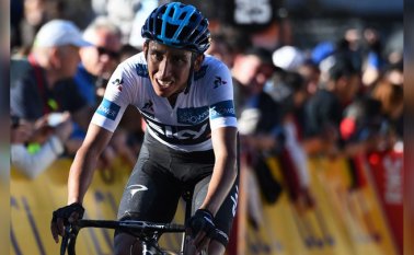 Egan Bernal fue el mejor colombiano en la jornada y es quinto en la clasificación general a 2 minutos y 57 segundos del líder.
Archivo