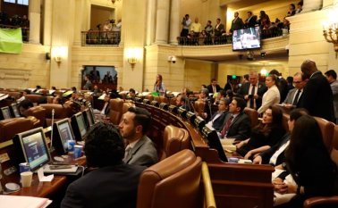 La iniciativa, autoría de los senadores Luis Fernando Velasco (liberal) y David Barguil (conservador), fue aprobada por unanimidad por la plenaria del Senado en su segundo debate. Colprensa