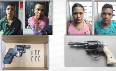 Brandon Alexander Rodríguez, Ismael Pabón Olarte, Yuraima Carolina Reátiga Pereira y José Adonis Villamizar. Policía Nacional