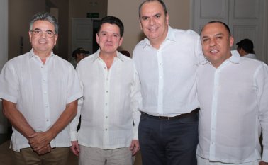 Raúl Colmenares Ossa, Luis Miguel Morelli, Carlos Luna y Francisco Javier Pabón. César Obando