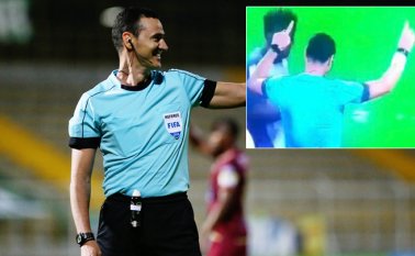 Roldán anuló un gol del elenco leopardo por aparente fuera de juego e hizo señales como si en la liga nacional profesional ya hubiera VAR. Archivo