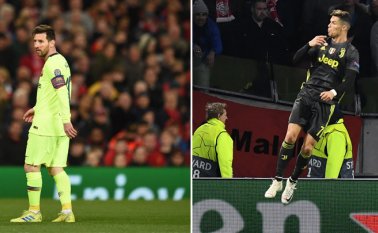 Messi y Cristiano. AFP