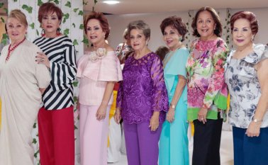 Bertha Canal, Mercedes de Becerra, Magaly de Canal, Martha de Benedetti, Elsa de González, Martha Conde y Mercedes de Hidalgo. Mario Franco