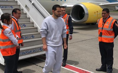 Este lunes llegó al país Luis Pinilla, alias 'Porcino', capturado y extraditado junto con el exjefe Anticorrupción de la Fiscalía, Luis Gustavo Moreno. Colprensa