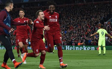 El Liverpool goleó al Barcelona por 4-0 en Anfield. AFP
