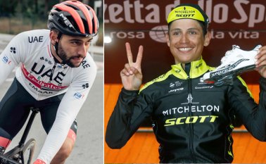 Fernando Gaviria y Esteban Chaves son dos de los representantes de Colombia en el Giro. Archivo