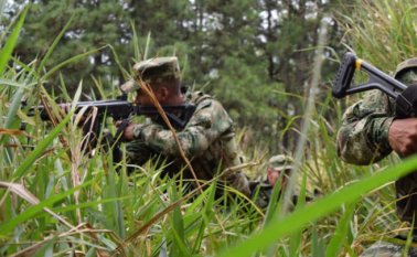 El presidente Iván Duque destacó el trabajo de las fuerzas de seguridad del Estado. Ejército Nacional