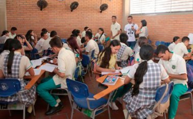 En el colegio la mayoría de los estudiantes viven en barrios vulnerables. Cortesía