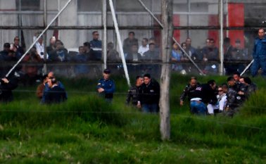 Tras su recaptura, Santricho fue llevado en helicóptero al Búnker de la Fiscalía AFP