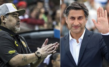 "El arte de Kapadia (derecha) captura de manera completa y sin pestañar las contradicciones de los logros legendarios de Maradona (izquierda)", según Willard Tressel, gerente general de OnDirectv. AFP