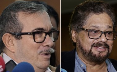 Rodrigo Londoño y Iván Márquez. Colprensa